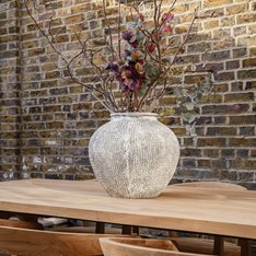 Banbury Etched Rounded Stone Vase Image