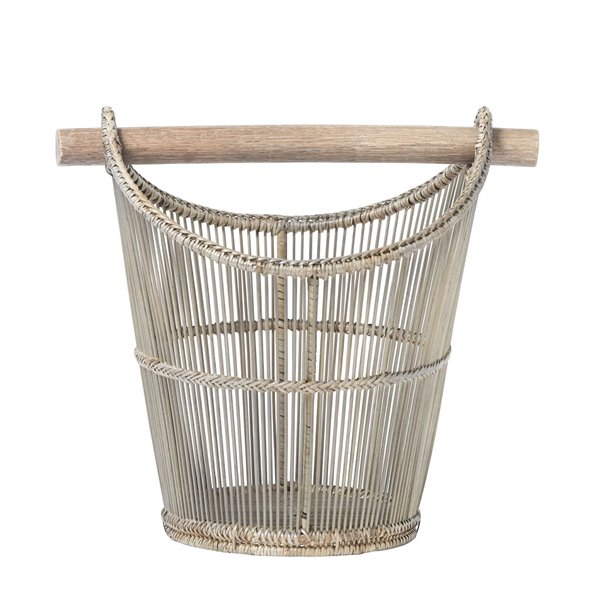 Basket with Toilet Roll holder - Natural