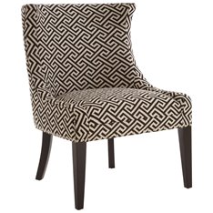 Black Geometric Pattern Lounge Chair Image