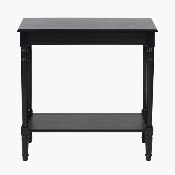 Black Painted Console with Shelf 