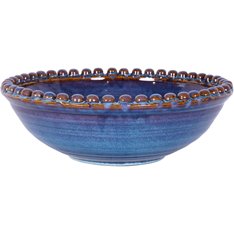 Bobble Edge Blue Glaze Bowl Image