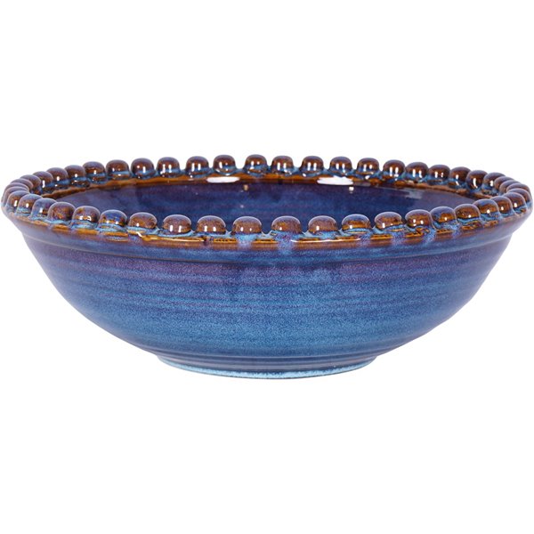 Bobble Edge Blue Glaze Bowl