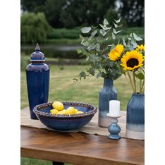 Bobble Edge Blue Glaze Bowl Image