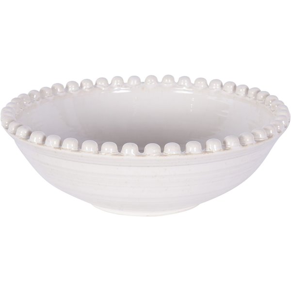 Bobble Edge Cream Glaze Bowl