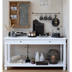 Classic White Painted Wood Console Table Image