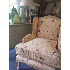 French Wing Back upholstered Armchair Image