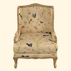 French Wing Back upholstered Armchair Image