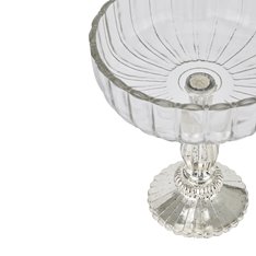 Medium Fluted Glass Bowl on Stand Image