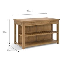 Double Natural Kitchen Island Image