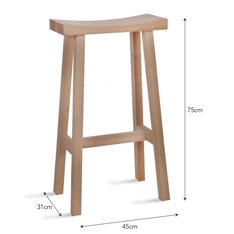 Natural Oak Bar Stool Image