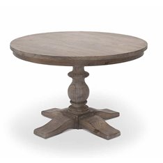 Natural Wood Round Dining Table Image