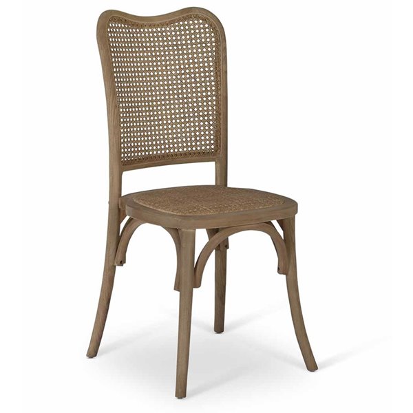 Rattan & Cane back dining chair