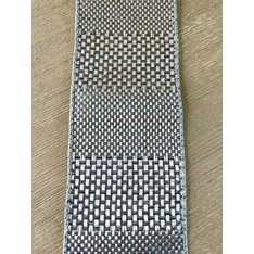 Silver Grey Woven Wired Ribbon Image