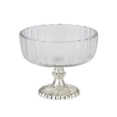 Small Fluted Glass Bowl on Stand Image