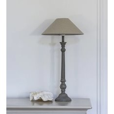 Tall Antique Grey Table Lamp Image