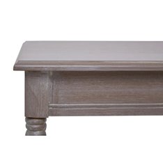 Washed Taupe Grey Console with Shelf   Image