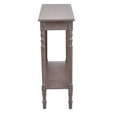 Washed Taupe Grey Console with Shelf   Image